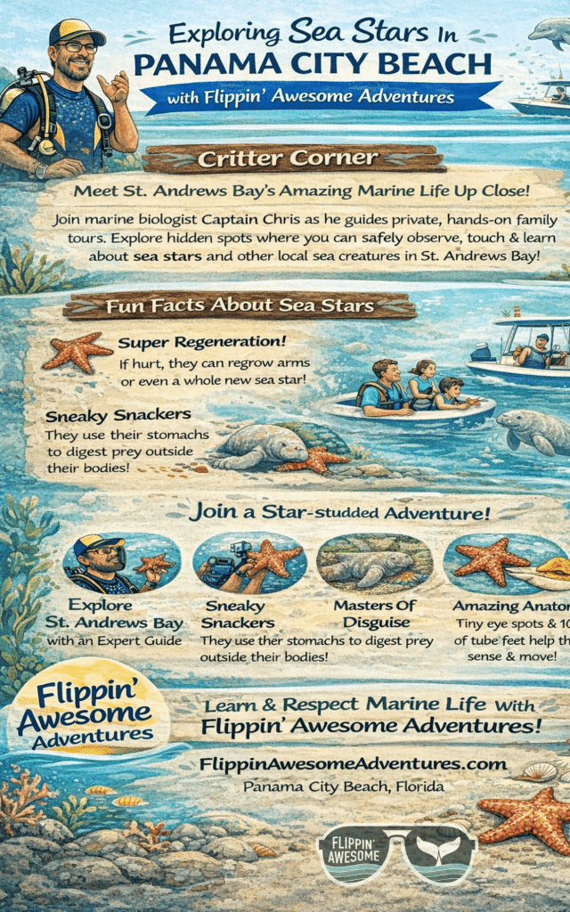 seastars or star fish in Panama City beach Florida